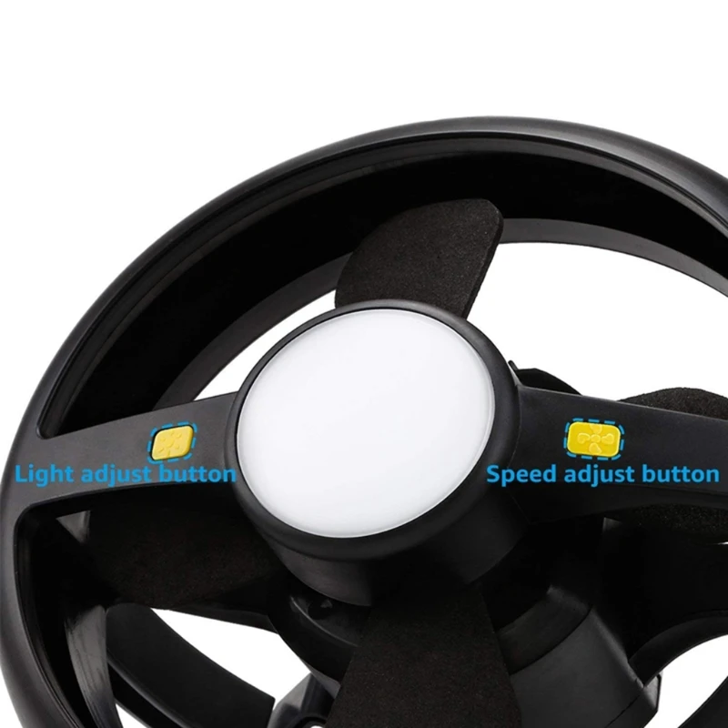 

Outdoor Camping Fan Light USB Rechargeable 3600mAh Desk Tent Fan LED Tent Lamp with Hanging Hook Drop Ship