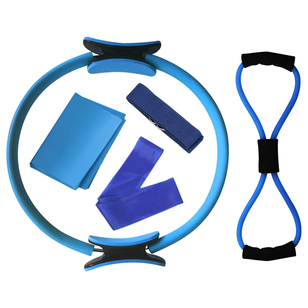 5 шт. набор оборудования для йоги Пилатес кольцо хлопок ремешок сопротивление