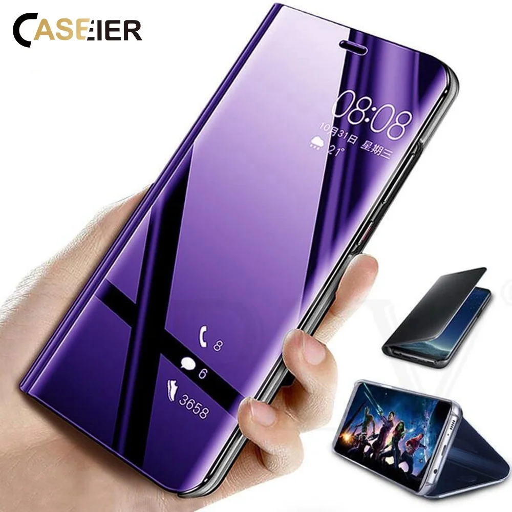 Чехлы CASEIER для смартфонов Samsung Galaxy A51 A71 зеркальный флип чехол чехол|Бамперы| |