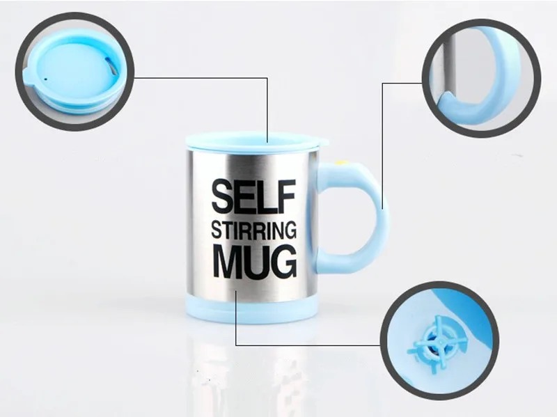 400 мл кружки, автоматическая электрическая ленивая чашка для селфи, кофейная кружка для смешивания молока, умная чашка из нержавеющей стали для смешивания сока, посуда для напитков, кофейные кружки