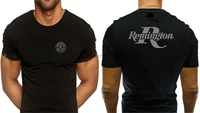 summer short sleeves fashiont short sleeved print letters remington t shirt comfortable male t shirt