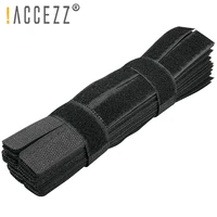 accezz cable ties reusable fastening wire flexible tape organizer cord rope holder for computer pc tv usb cable management