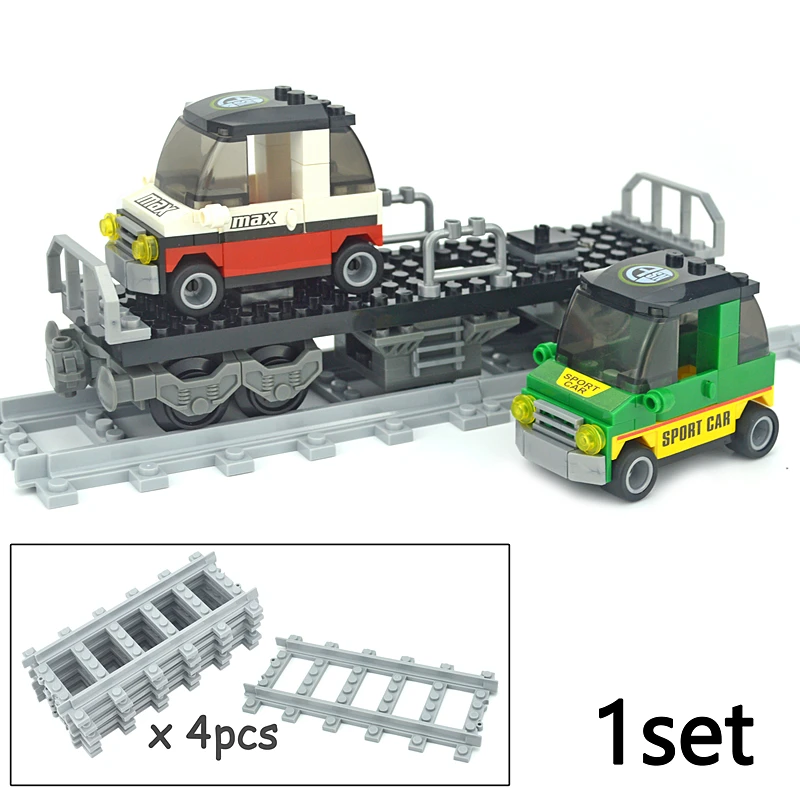 city trains Model building kits Technical rails 021 3D blocks toys hobbies for children | Игрушки и хобби