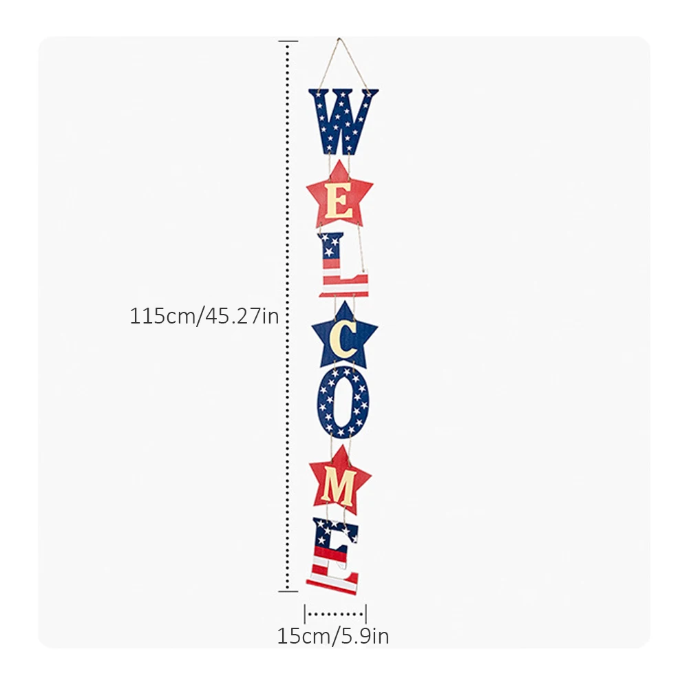 

Independence Day Hanging Door Decorations Fourth Of July Wood Decoration Hanging Vertical Sign Decoration For Party Home Garden