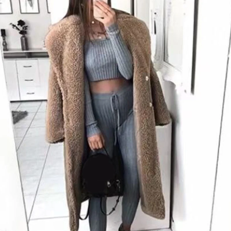 Длинное женское пальто размера плюс 5XL, вельветовое, свободное, однотонное, с принтом, женское, винтажное, утолщенное, из искусственного меха, зимнее,, женское, повседневное, смешанное