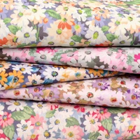 polyester fabric by the meter flowers pattern fabric sheets for sewing clothes dresses hand sewing textile supplies 45145cm 1pc