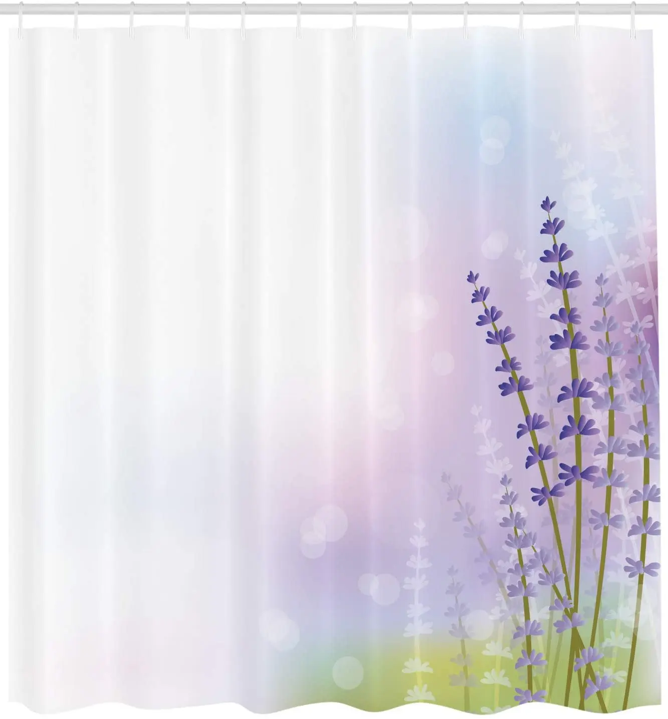 Занавеска для душа с лавандой в стиле природы абстрактный фон нежными