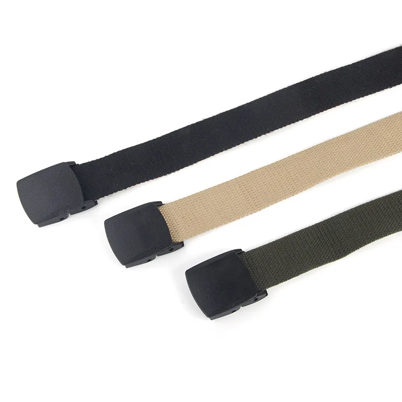 

ZLRPH tylish Solid Color Buckle Weave Nylon Belt Outdoor Movement Men Male Belts Wholesale