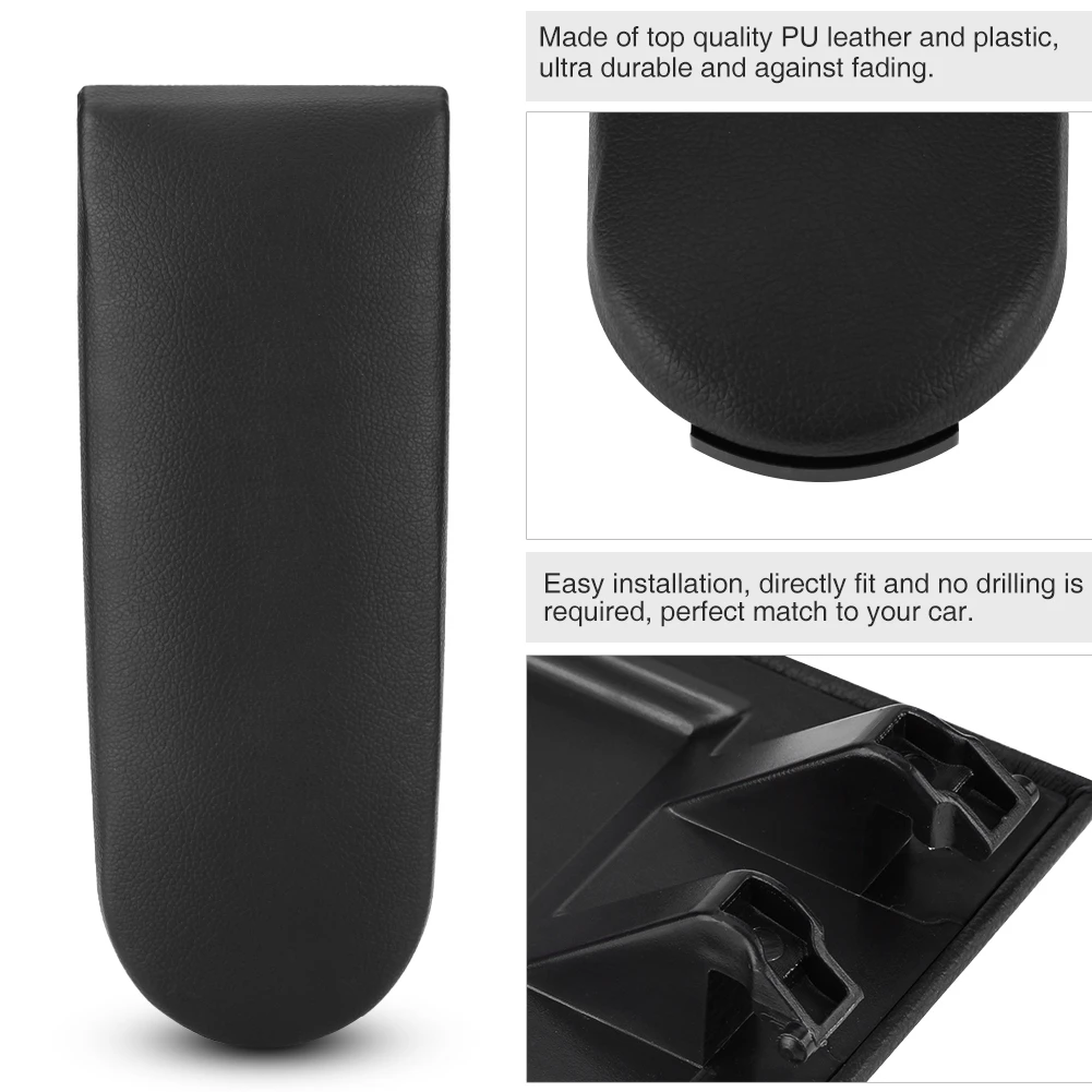 

PU Leather Center Console Armrest Lid Cover for GOLF JETTA PASSAT BETTLE BORA Black