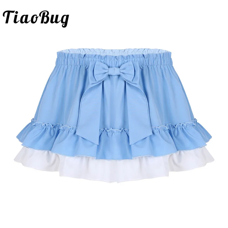 TiaoBug/эластичная юбка с высокой талией для взрослых бантом и оборками