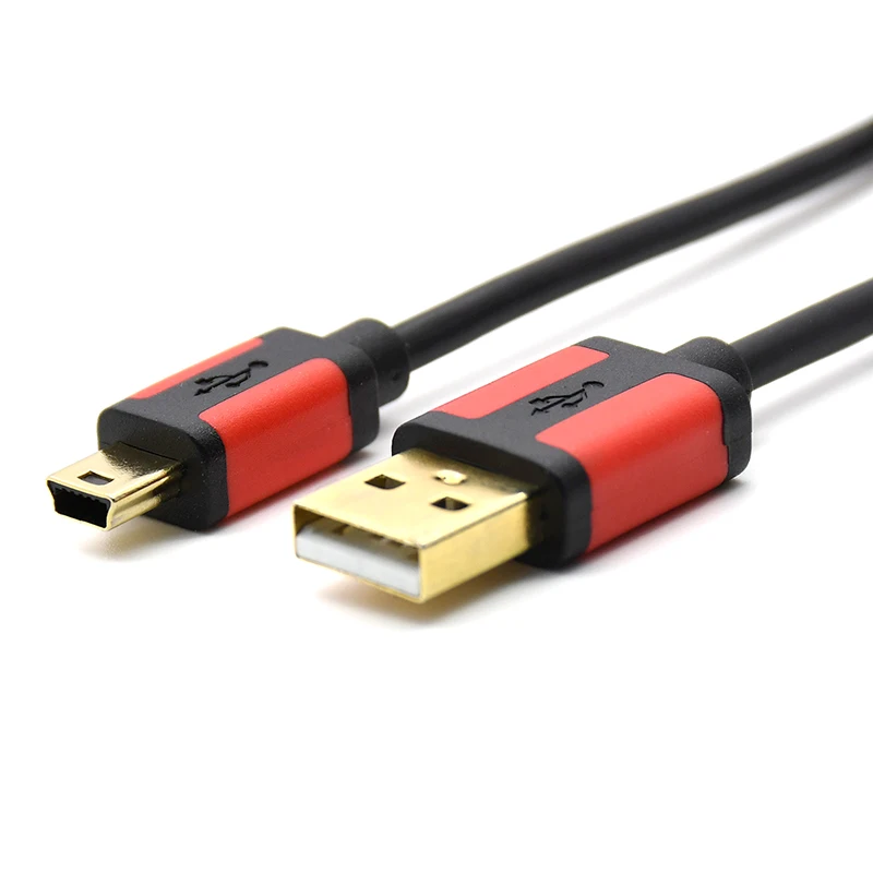 3Ft 1m 6Ft 1 8 m мини USB Кабель 2 0 кабель для передачи данных и зарядки Позолоченные