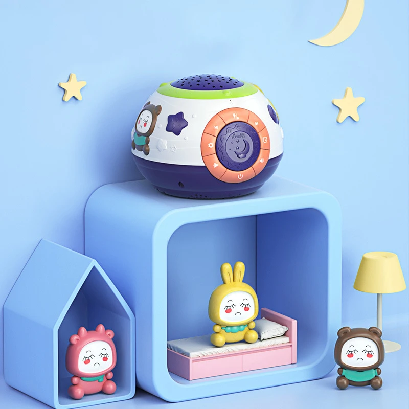 Luminous Pacify Baby Sleep Lamp Toddler Toys Children Night Light Projector Starry Sky Story Ball Projection Kids Birthday | Игрушки и