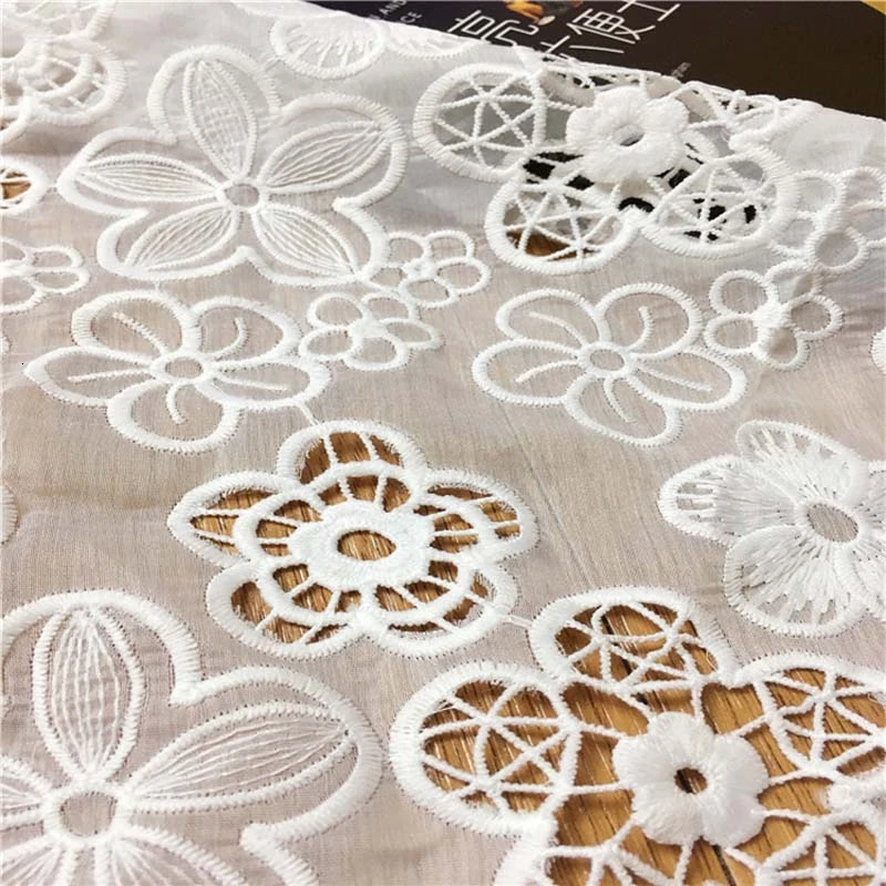 3D выдалбливают шелк шифон кружево вышивка ткань для свадебное платье