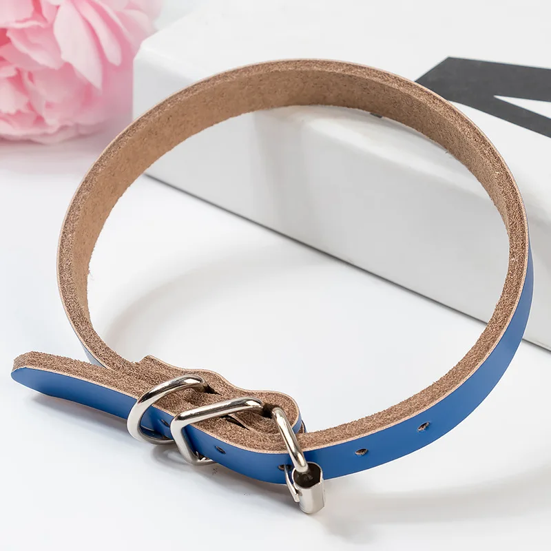 Обувь из натуральной кожи ошейник для щенка собаки премиум класса Регулируемый