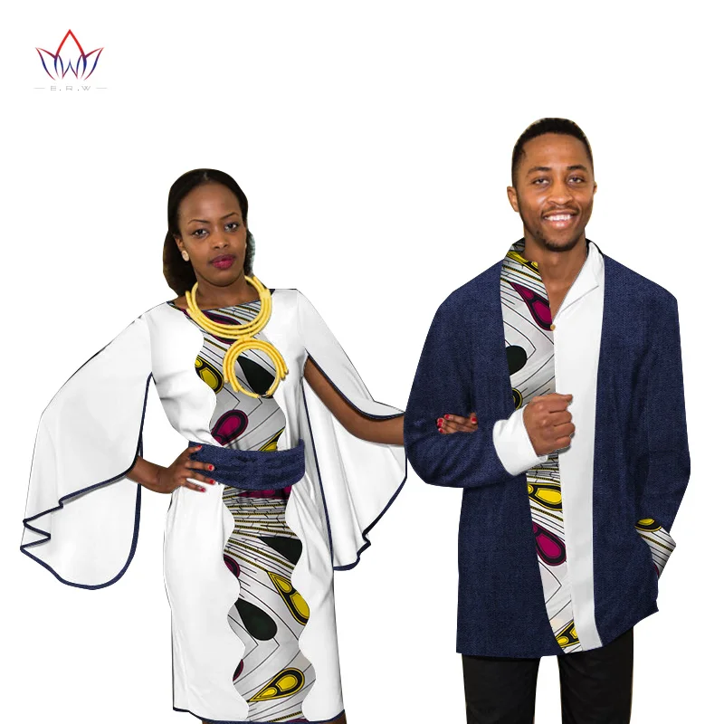 Dashiki Couples Clothes African Dresses for Women and Men Shirt African Clothes for Lovers Traditional African Clothing WYQ100