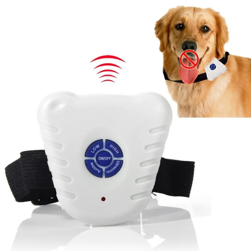 

Training Device Button Clicker Ultrasonic Dog Anti Bark Collar Waterproof Dog Stop Barking Anti Barking Repeller Control Trainer
