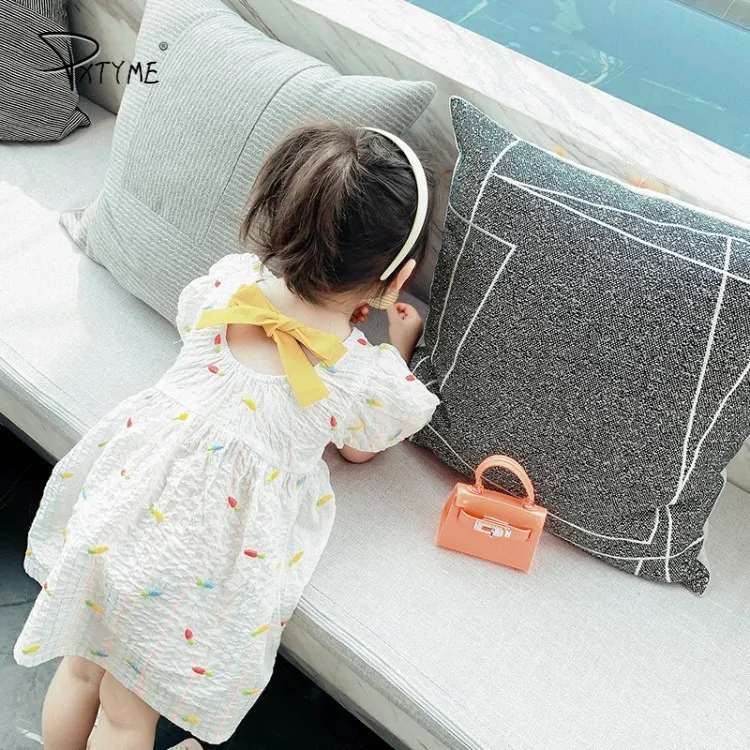 

Children's Clothes Girls Dresses Baby Girls Clothes Kids 2021 Summer Princess Puff Sleeve Lolita Flower Girl Girls Casual Long