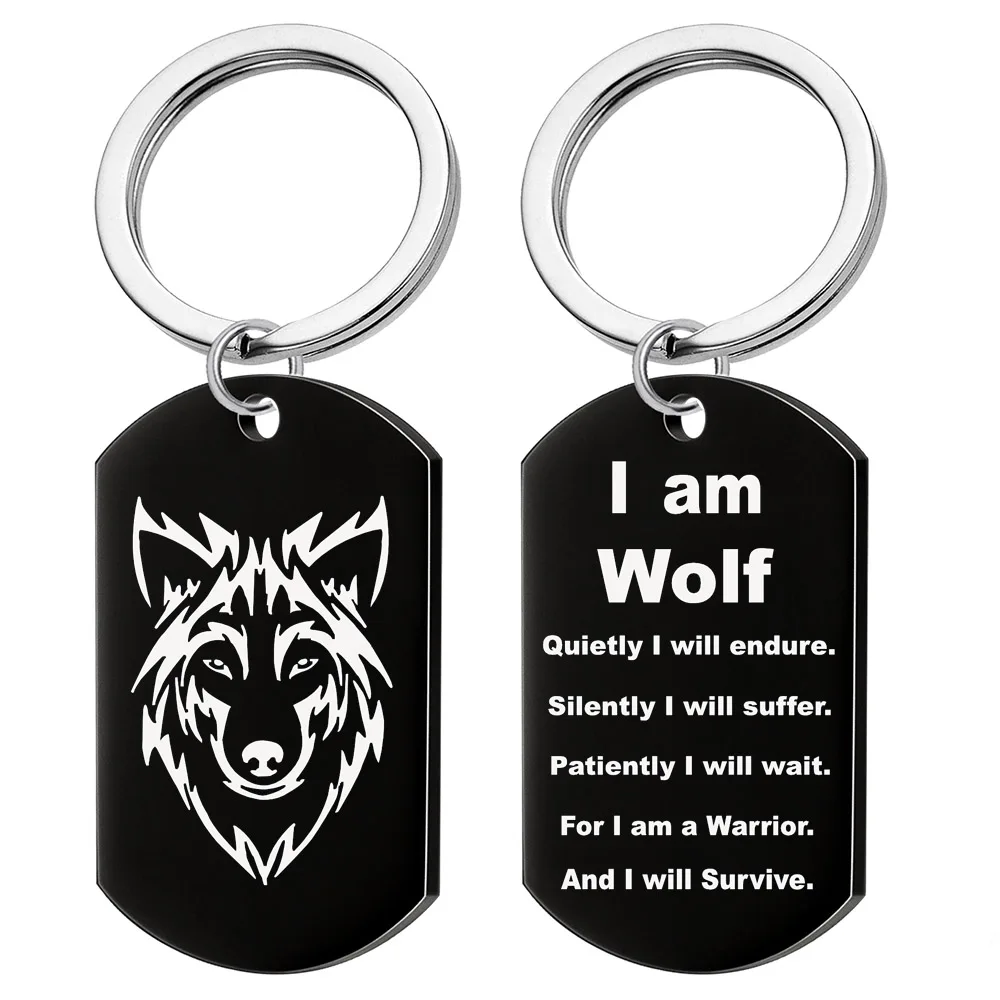 Wolf Military Dog Tag Pendant Necklaces for Men Team Fight Jewelry with Stainless Steel Metal цепь цепи на шею чокер |