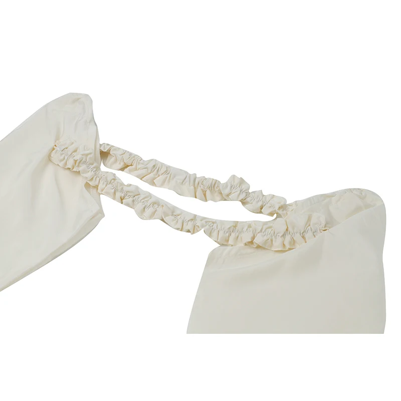 Женская винтажная рубашка с длинным рукавом Элегантная блузка открытыми плечами