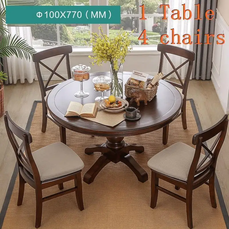 Juego De Comedor Dinning Meja Makan Comedores Mueble Set Tafel потертый шик деревянный круглый стол Меса стол