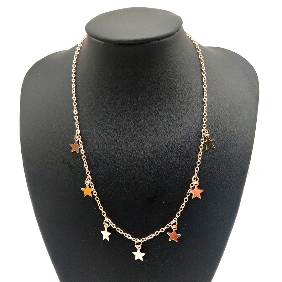 Boho женское золотое серебряное ожерелье-чокер в виде звезды collana Kolye Bijoux Collares Mujer gargantilha Collier женские ожерелья в подарок