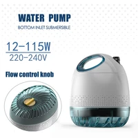 12 115w aquarium submersible pump flow adjustable bottom suction pump fish tank filter quiet circulation fountain pump 220 240v