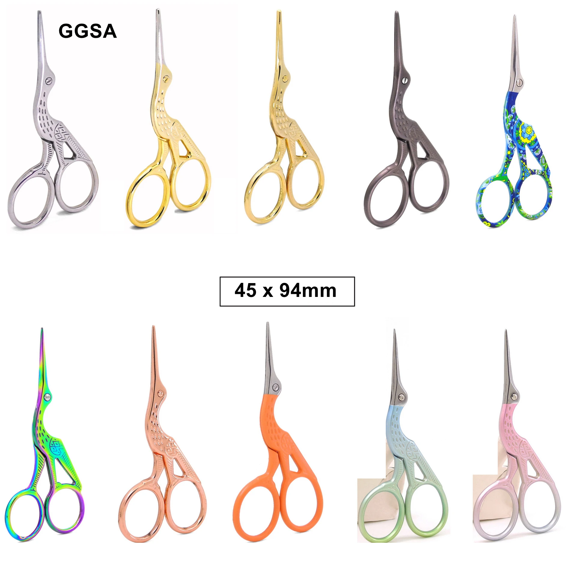 45x94 мм винтажные швейные ножницы из нержавеющей стали для дизайна ногтей