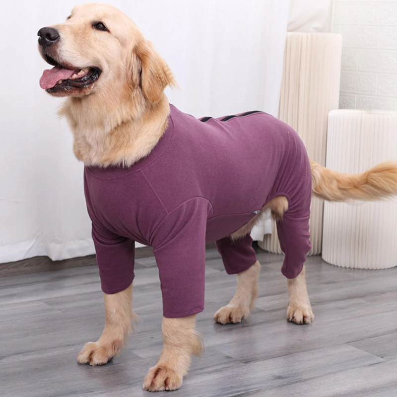 

Dog Surgery Recovery Suit Zipper Design Pet Care Clothes Full Bodysuit Anti Licking Wounds STSF666