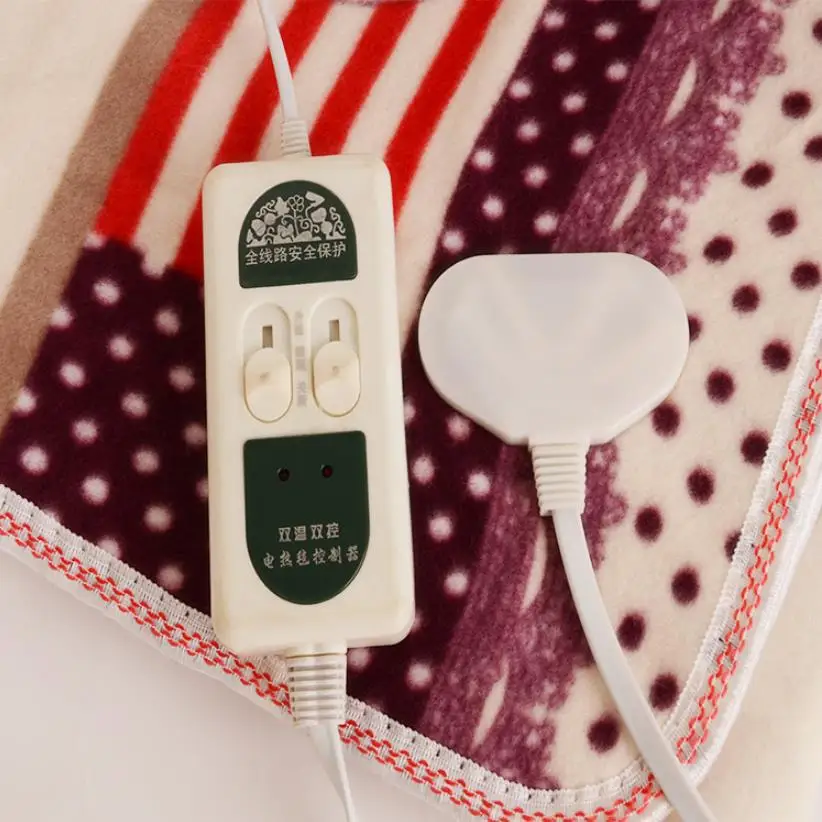 110 В 220 в плюшевое электрическое одеяло для безопасности Электрический термостат
