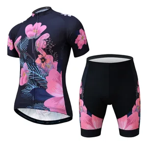 New Summer Cycling Jersey Set Women Short Sleeve Breathable Pro Team Racing Sport Bicycle Jersey MTB Cycling Clothing Wholesales