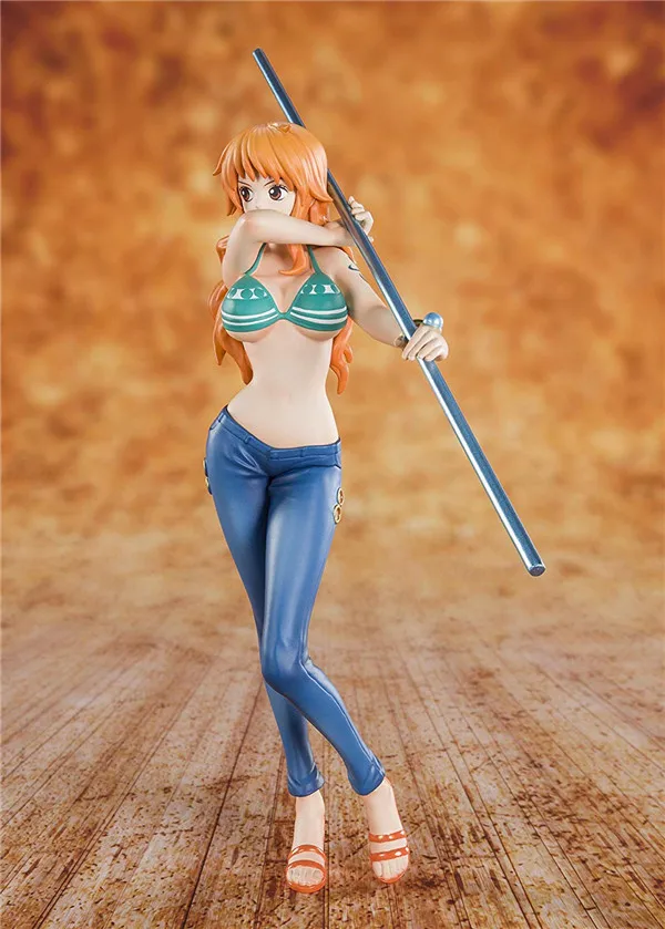 Аниме 17 см цельная соломенная шляпа Пираты 20th anniversary Nami милая фигурка девушка из