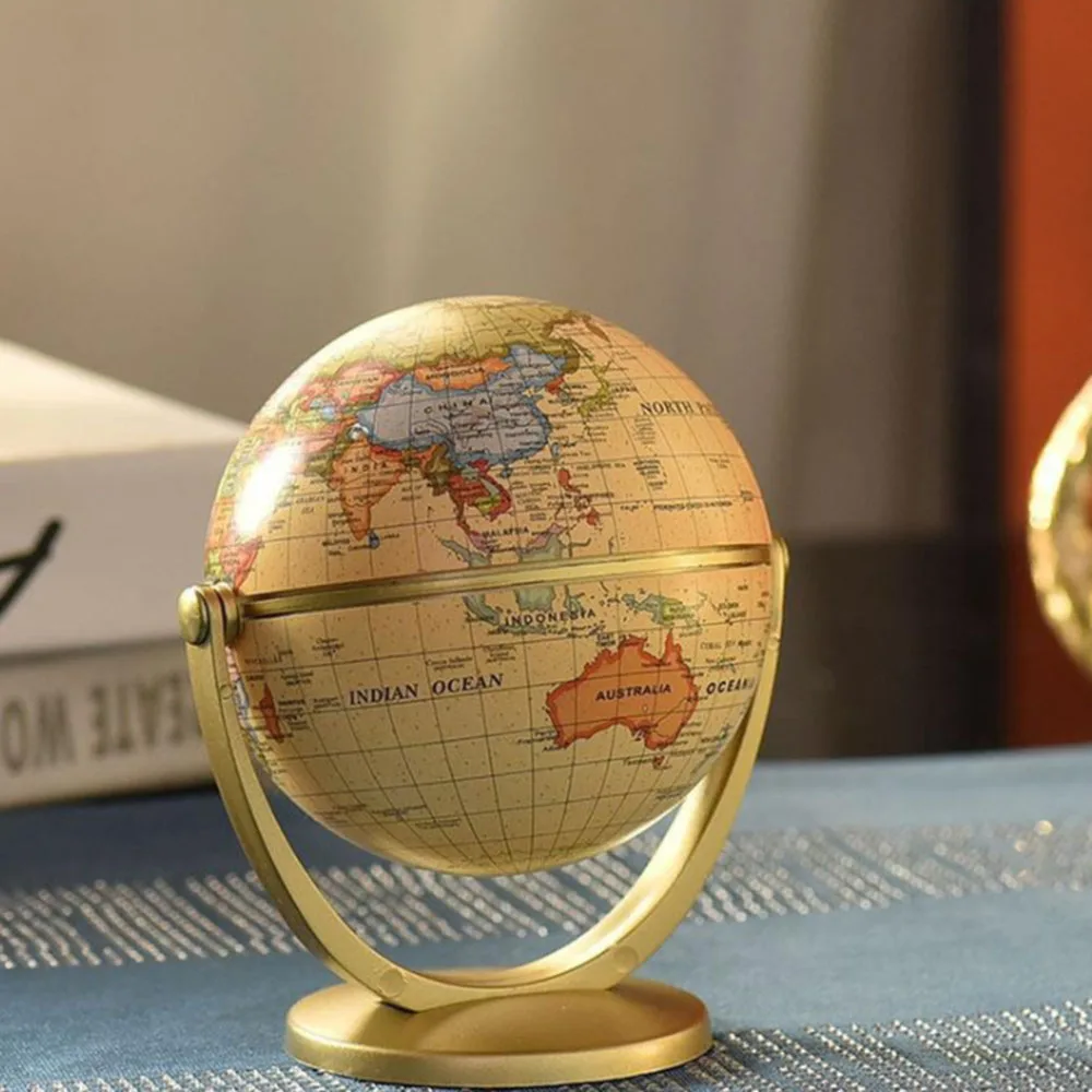 

1PC Creative Globe English Version Of The Retro Earth Instrument Orientation Universal Globe Decoration Office Supplies