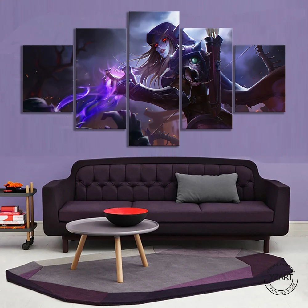 Sylvanas Windrunner World of Warcraft игры постер Wal Декор Картины Искусство бескаркасные на