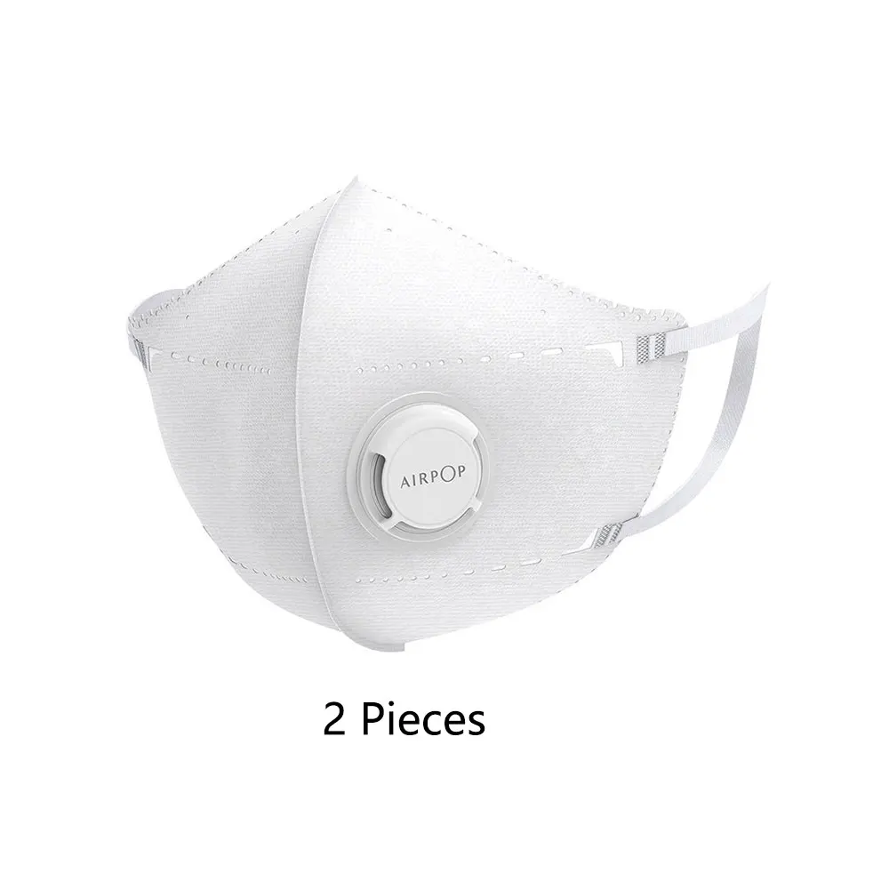 Белый 2 шт./пакет xiaomi Mijia Airpop Портативный одежда PM2.5 Анти-Туман Маска Регулируемый ушным вкладышем, удобные для xiaomi smart home - Цвет: Белый