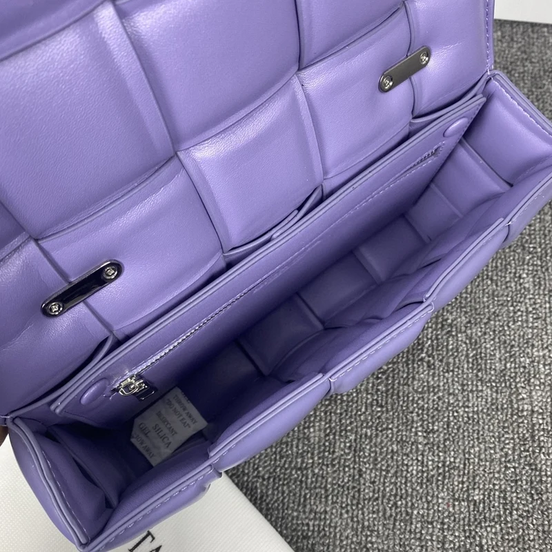 

Luxury Brand Authentic Leather Weave% Crossbody Chain Bag Large Plaid Women's Shoulder Bag Fashion All-Match Multi-Color Hot