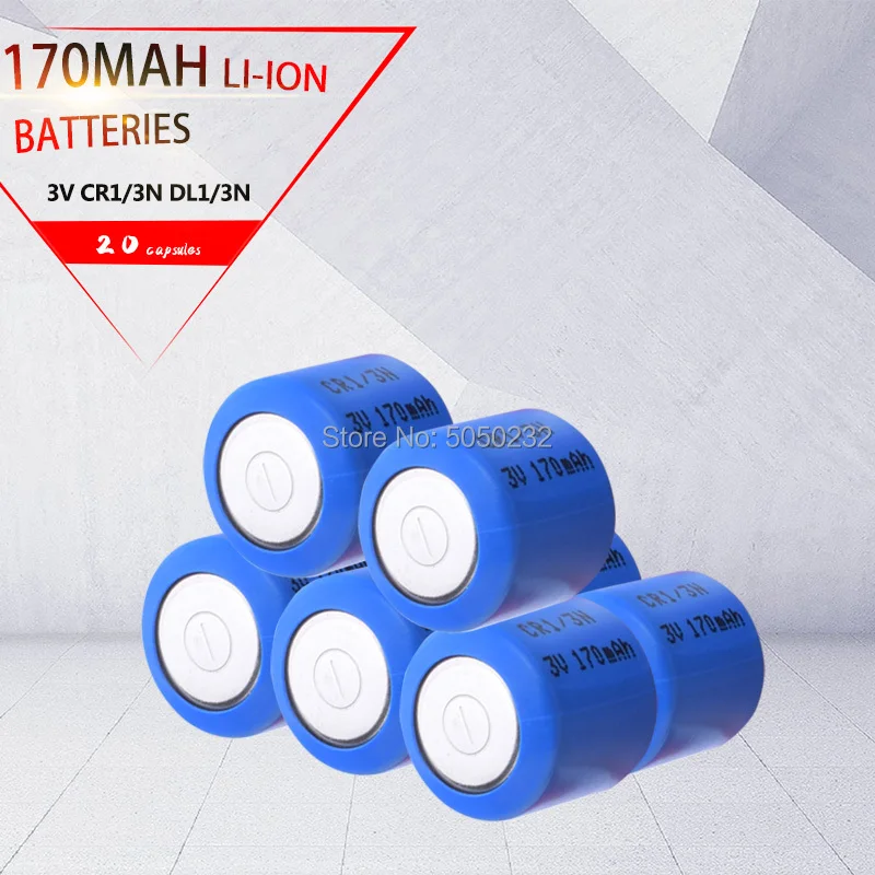 Литиевые батареи CR1/3N 3 в 170 мАч 20 шт. Кнопочная батарея CR11108 DL1/3N 2L76 CR111 X12 |