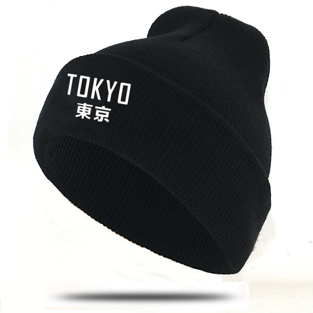 Новый Япония Токио город с вышивкой модная вязаная Лыжная шапочка шапка хлопок