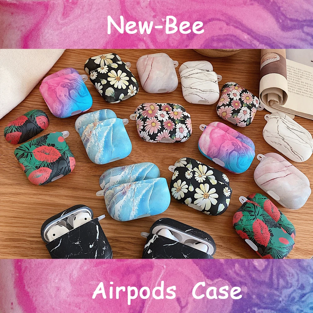 

Marbling Flower Matte Aesthetics Earphone Cases For Apple AirPods Case Pro 1 2 3 Silicone Bluetooth Wireless Protective Cover
