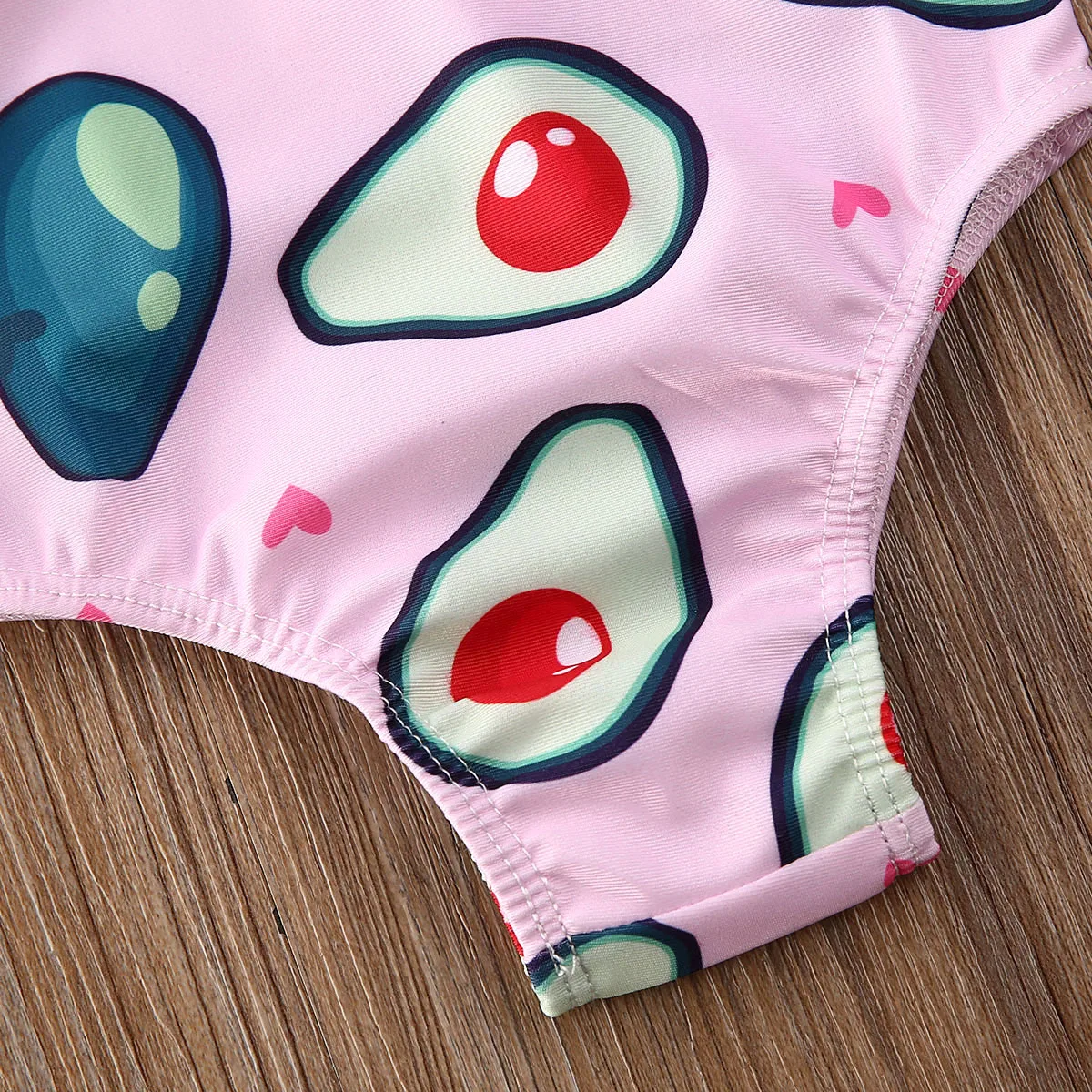 Pudcoco/Боди для маленьких девочек с авокадо бикини Цветочный купальник одежда