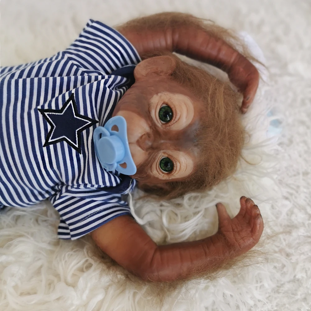 

OtarDolls new arrival 50cm handmade detailed paint reborn baby Monkey newborn baby collectible art high quality good gift girl