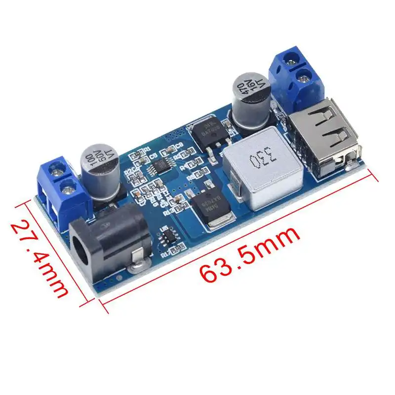

XY-3606 Power module DC-DC 24V/12V To 5V 5A Step Down Power Supply Buck Converter Replace Adjustable LM2596S