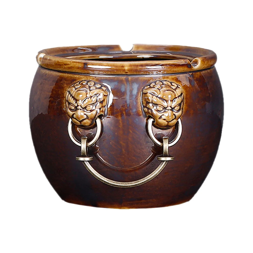 

1Pc Smooth Safe Ash Container Chic Cigarettes Ash Holder Home Table Decor