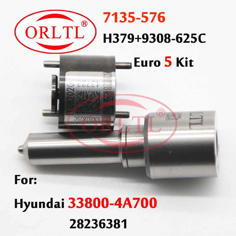 

ORLTL H379 33800-4A700 Fuel Injector Repair Kits 7135-576 Nozzle G379 L379PBD and Valve 9308-625C for Hyundai 28236381 Euro 5
