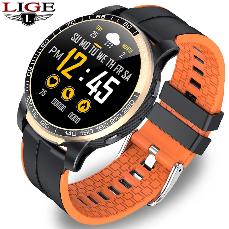 Смарт часы LIGE мужские с Bluetooth пульсометром и тонометром|Смарт-часы| |
