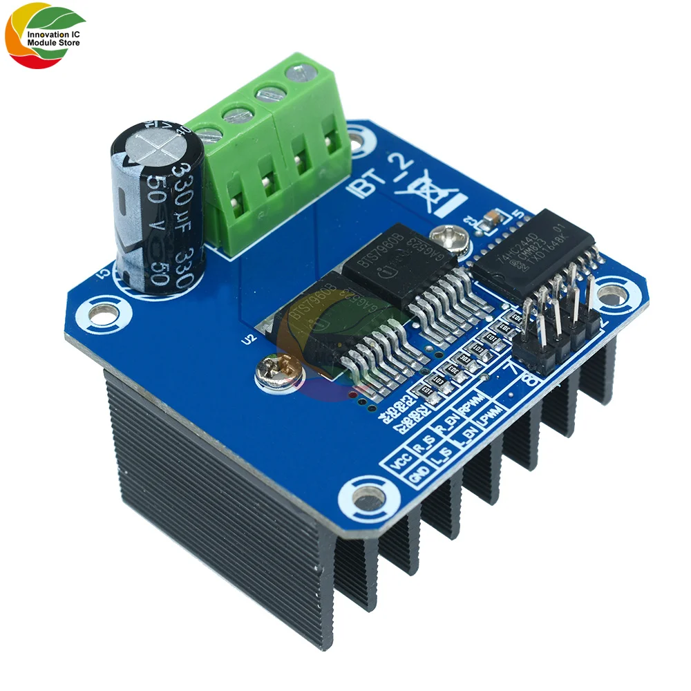 Двухканальный модуль драйвера шагового двигателя BTS7960, BTS7960B DC 43A модуль драйвера высокомощного двигателя/Диагностика тока «сделай сам» для умного автомобиля