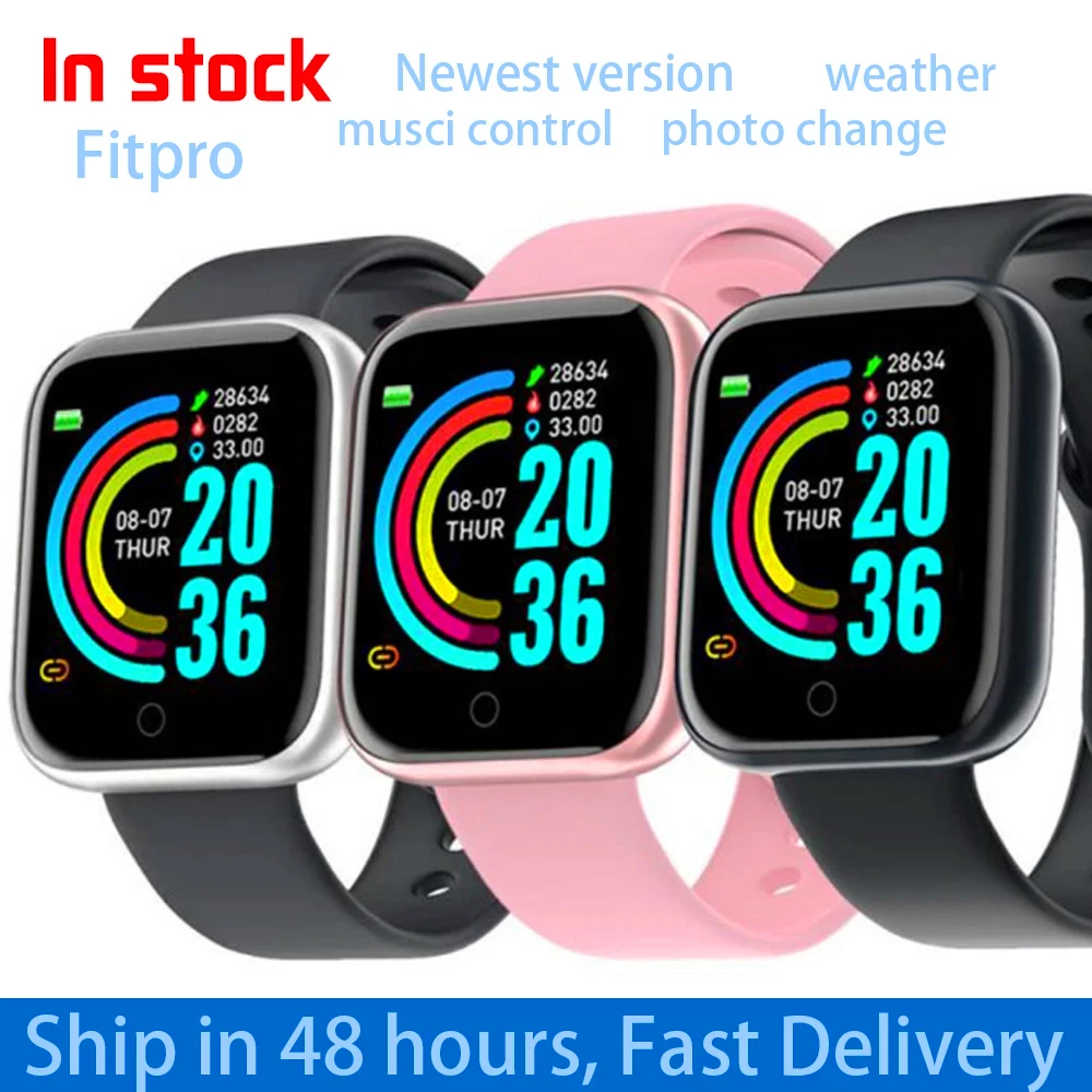 Новые Y68 водонепроницаемые умные часы для женщин и мужчин, с Bluetooth, мониторингом сердечного ритма, отслеживанием фитнеса для IOS и Android, PK I5 P70 D20.