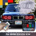 Для BMW E30 E32 E34 дневные ходовые огни светильник DRL Ангельские глазки светодиодный с несколькими цветами RGB цвет головной светильник Halo Кольцо Комплект