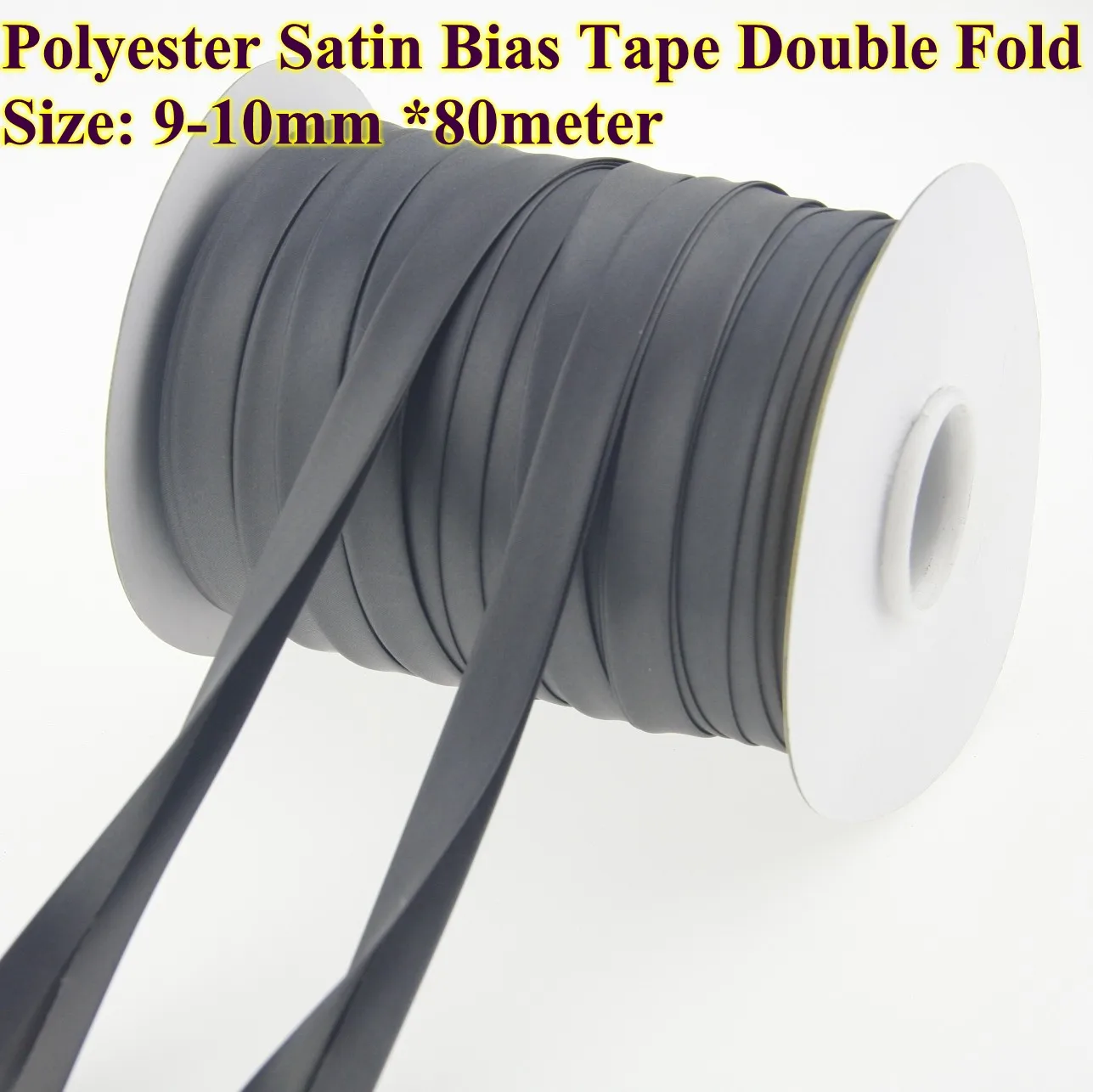 Polyester Satin Bias Tape Double Fold Size 1cm 80meter. Binding fold sewing edge material accessories DIY hand | Дом и сад