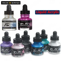 British imports DALER ROWNEY liquid acrylic ink FW series pearlescent fluid painting Propylene colored ink art supplies