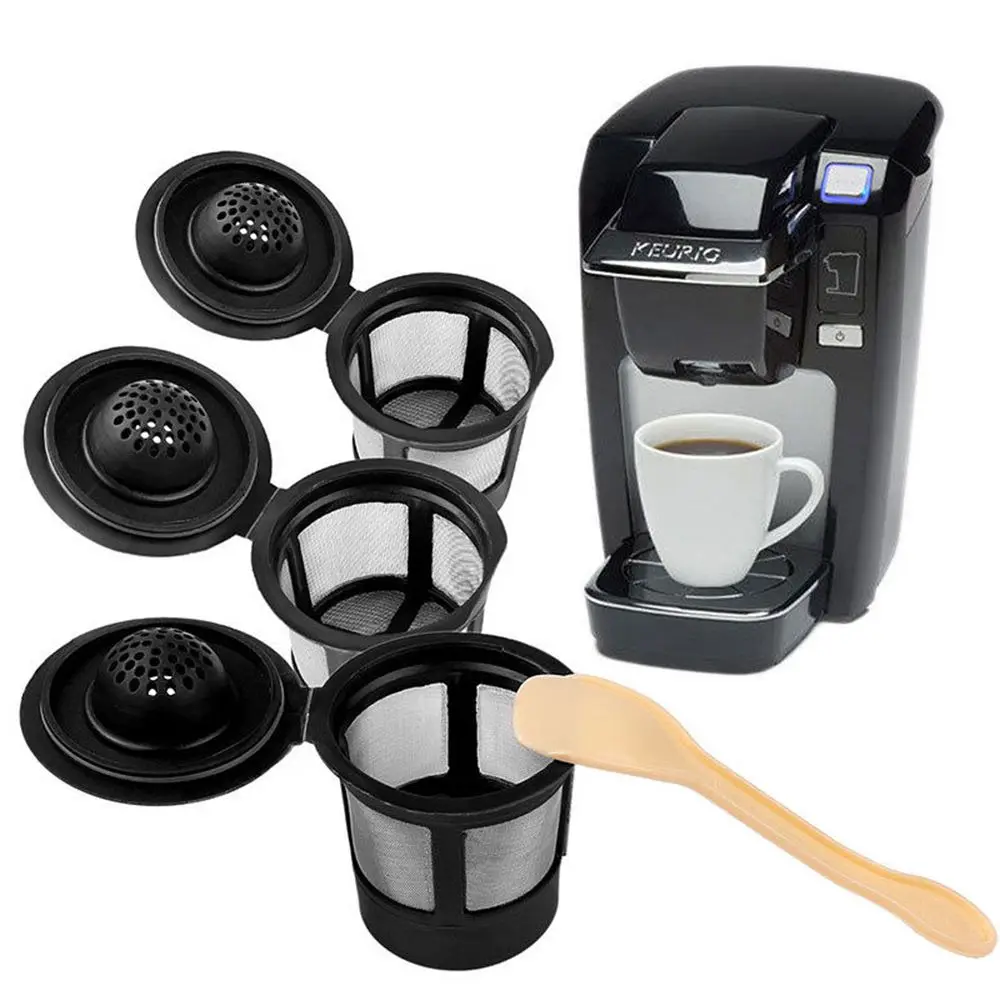 3 шт. кофейные фильтры для многократного использования с кофейной ложкой многоразового использования чайные стручки фильтр для Keurig Breville K чашка кофейник с воронкой чайные корзины